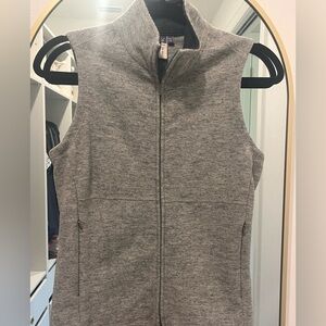 Ibex Carrie Merino Wool Gray Full Zip Vest, size XS